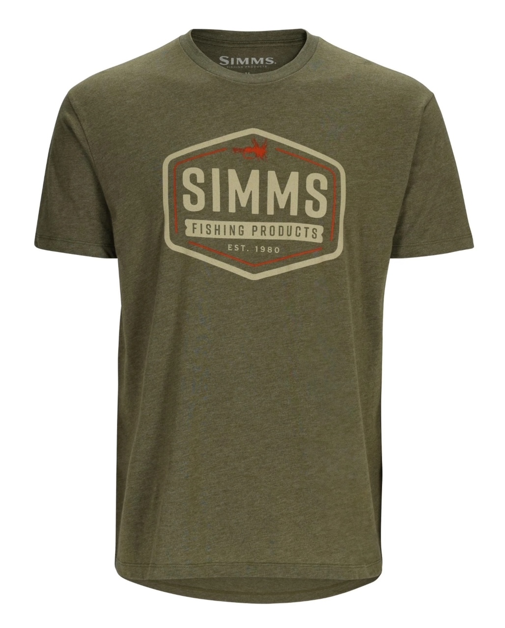 Simms M's Fly Patch T-Shirt - Military Heather - Medium